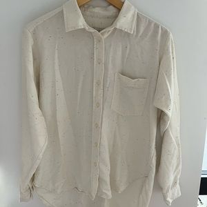 Loft Oversized Rainbow Speckled Flannel